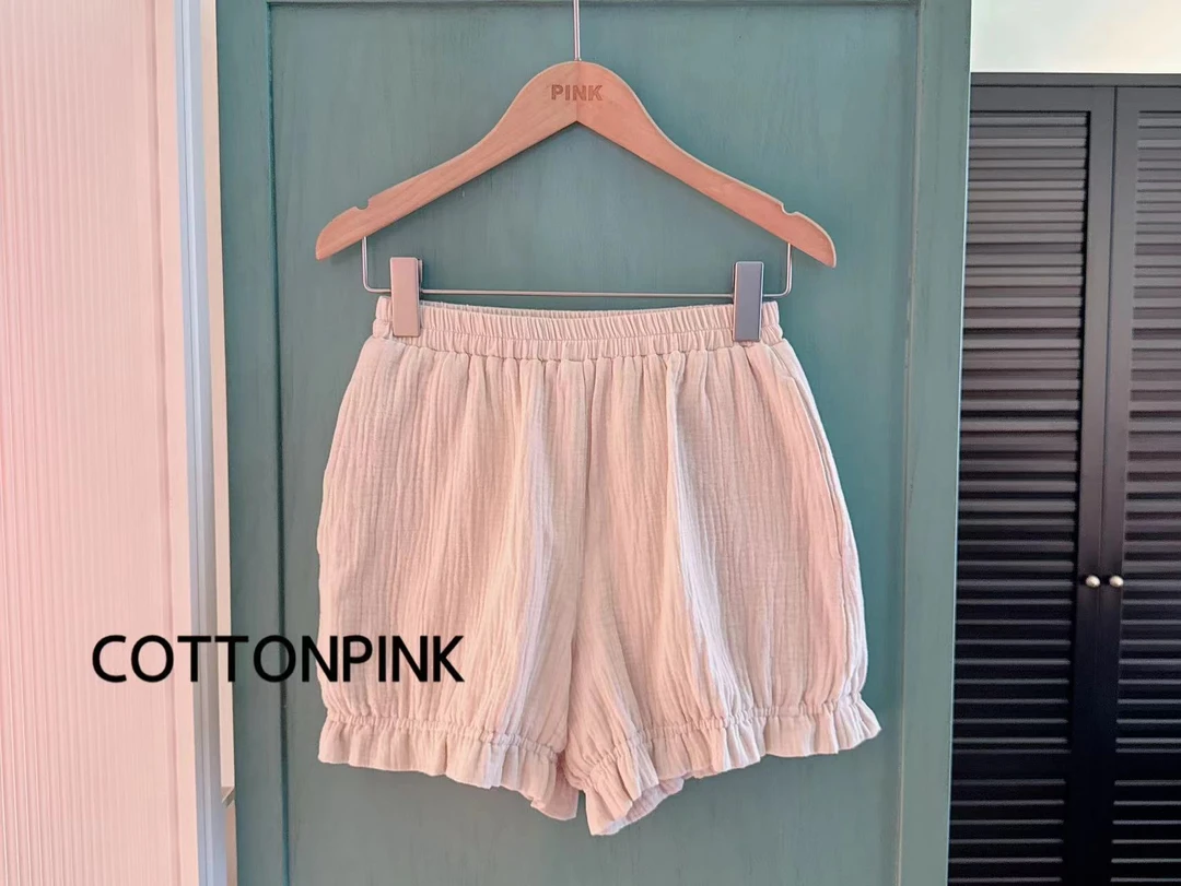 COTTONPINK女装短裤时尚休闲百搭夏季纯色薄款灯笼裤女