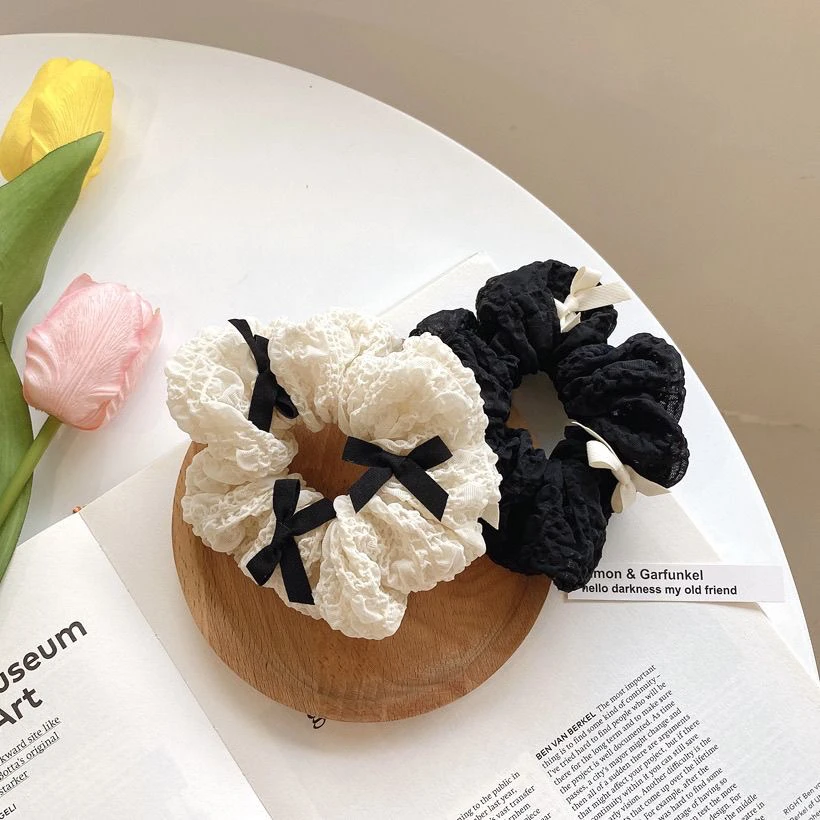 甜美风法式复古皮筋日韩发圈头绳成人头花发饰发绳