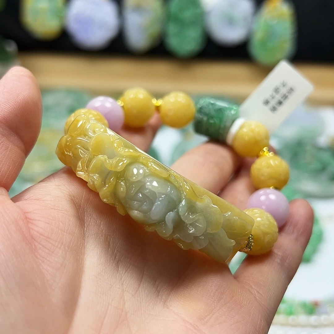 翡翠未镶嵌手链手牌