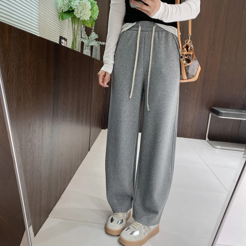 IMFLY金小金自制女装 休闲裤DYK2552春季时尚百搭抽绳哈伦长裤