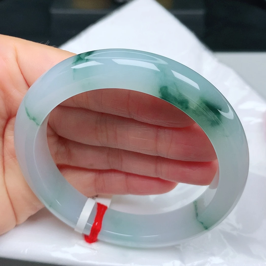 未镶嵌手镯翡翠冰胶兰花30