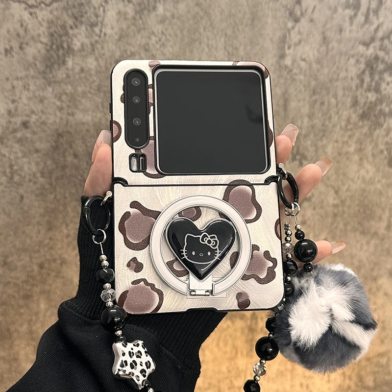 冷淡风灰色豹纹适用华为purax手机壳磁吸magicvflip2斜挎pocket2