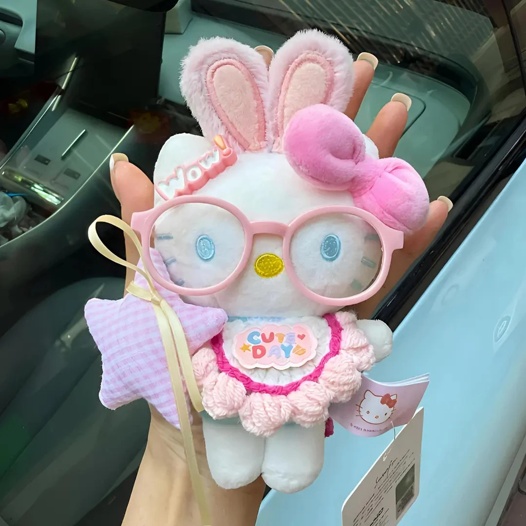 【正版】hellokitty包包挂件公仔KT猫玩偶钥匙扣车挂装饰生日礼物