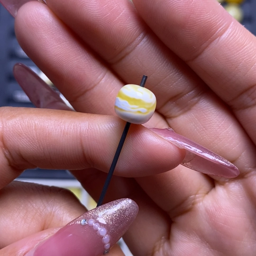 蜜蜡未镶嵌珠宝奇石漆白橘金妖花老型9.5*8.7mm