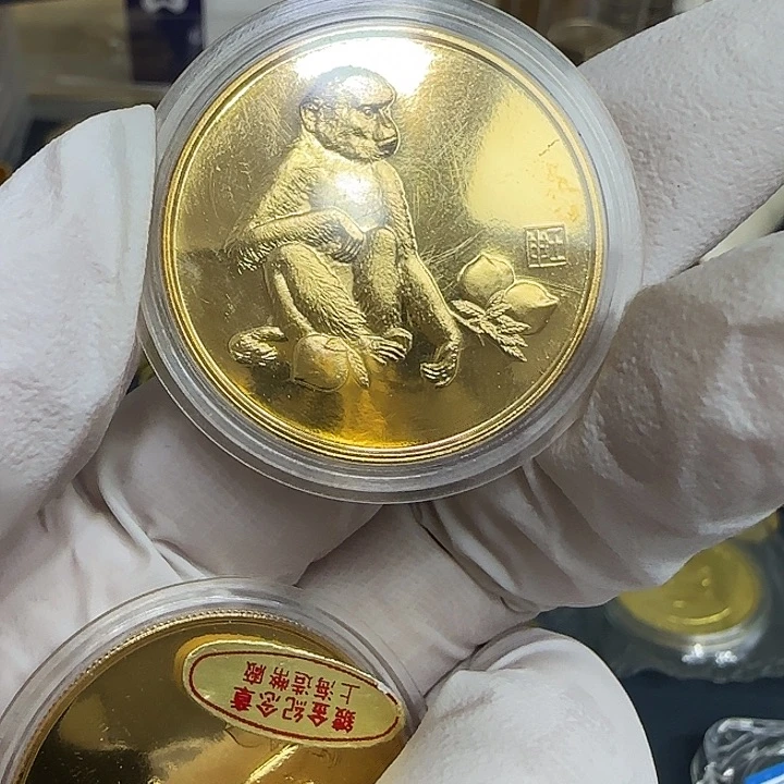 其他普通金属生肖猴纪念章镀金一个