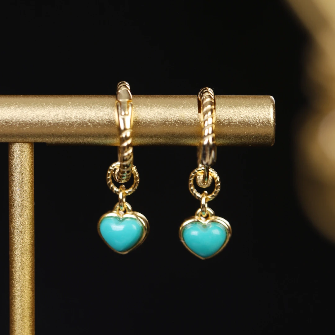 绿松爱心耳扣-多样性发其一