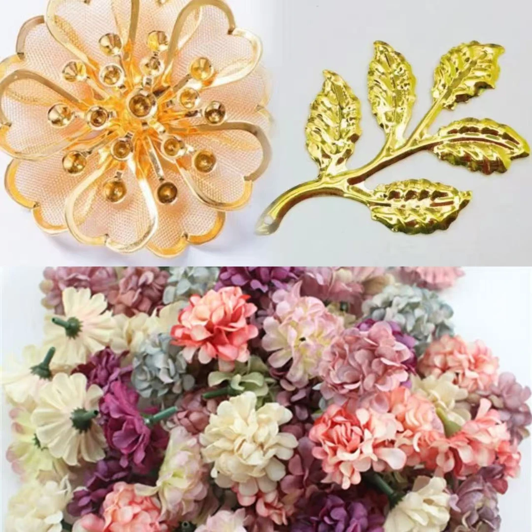 【织夏专属】手工diy材料古风配件宫花叶子绣球花