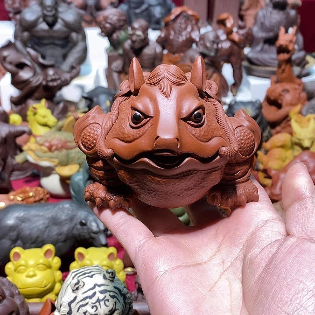 紫砂茶宠宜兴紫砂马蟾