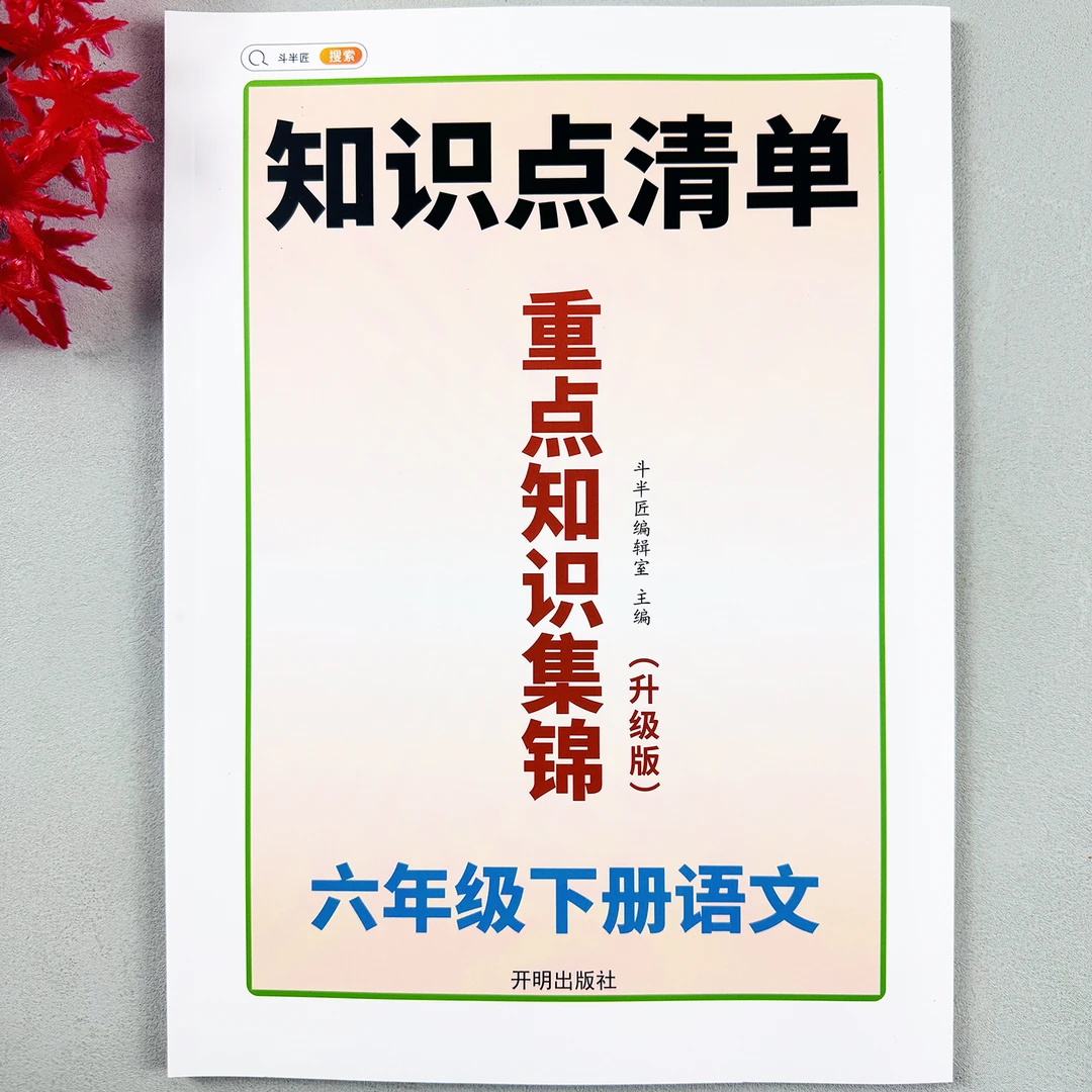 知识点清单六年级下册语文重点知识集锦课本知识手册重点难点大全