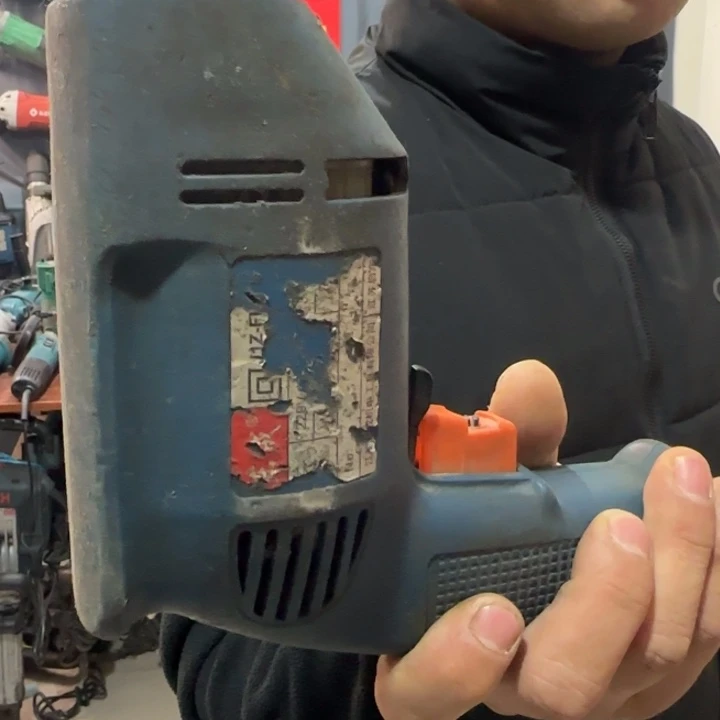 二手东成手枪钻有火花