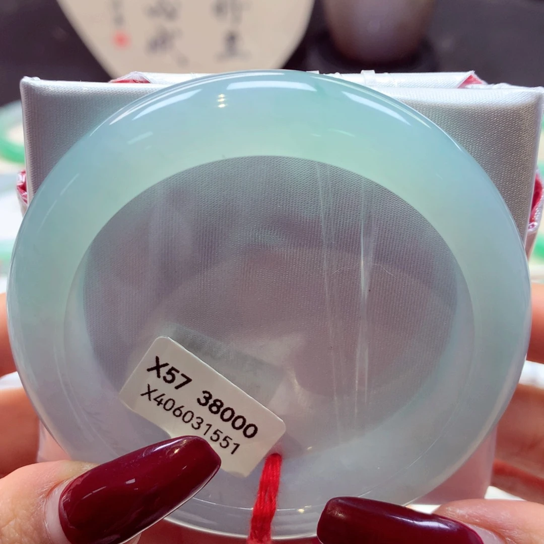 翡翠手镯未镶嵌泥鳅背28号66