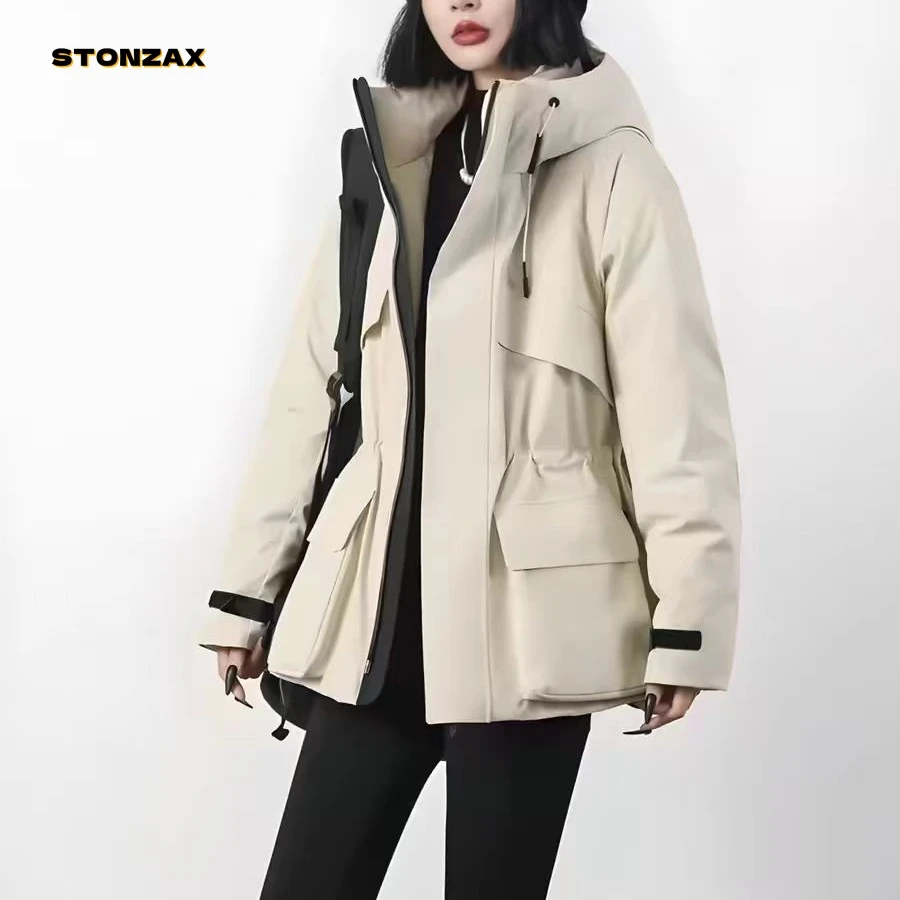 SC24397 极寒户外女士可收腰防风防水高蓬松工装鹅绒服