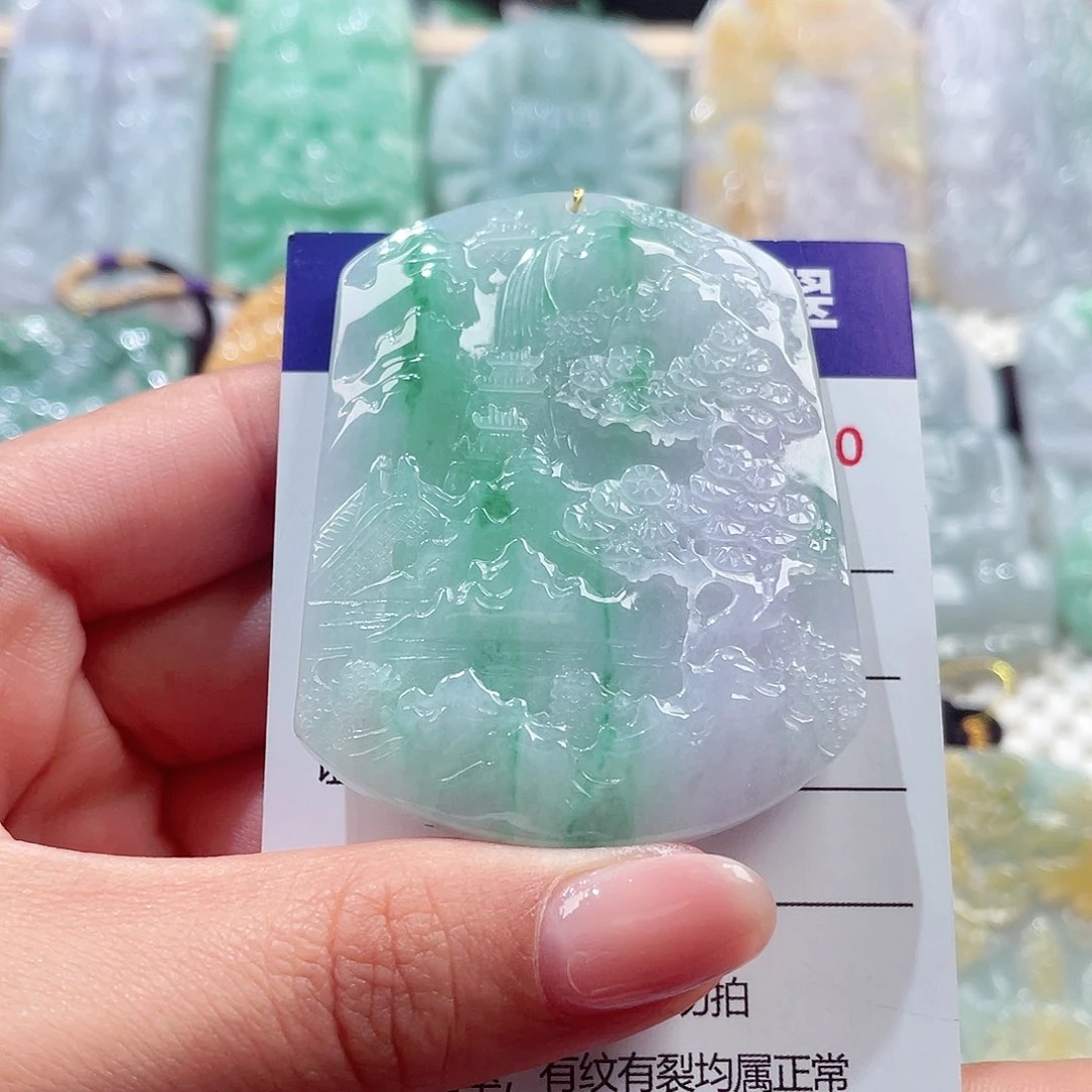 颈饰未镶嵌翡翠山水