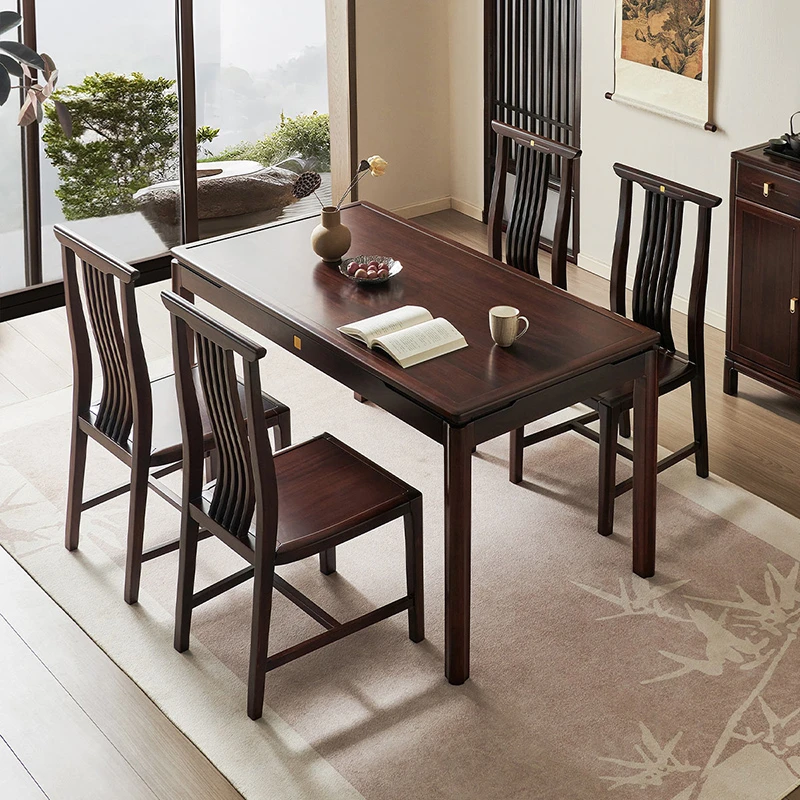 （相似品下架）【】全友家居餐桌新中式长方形餐桌4-6人饭桌