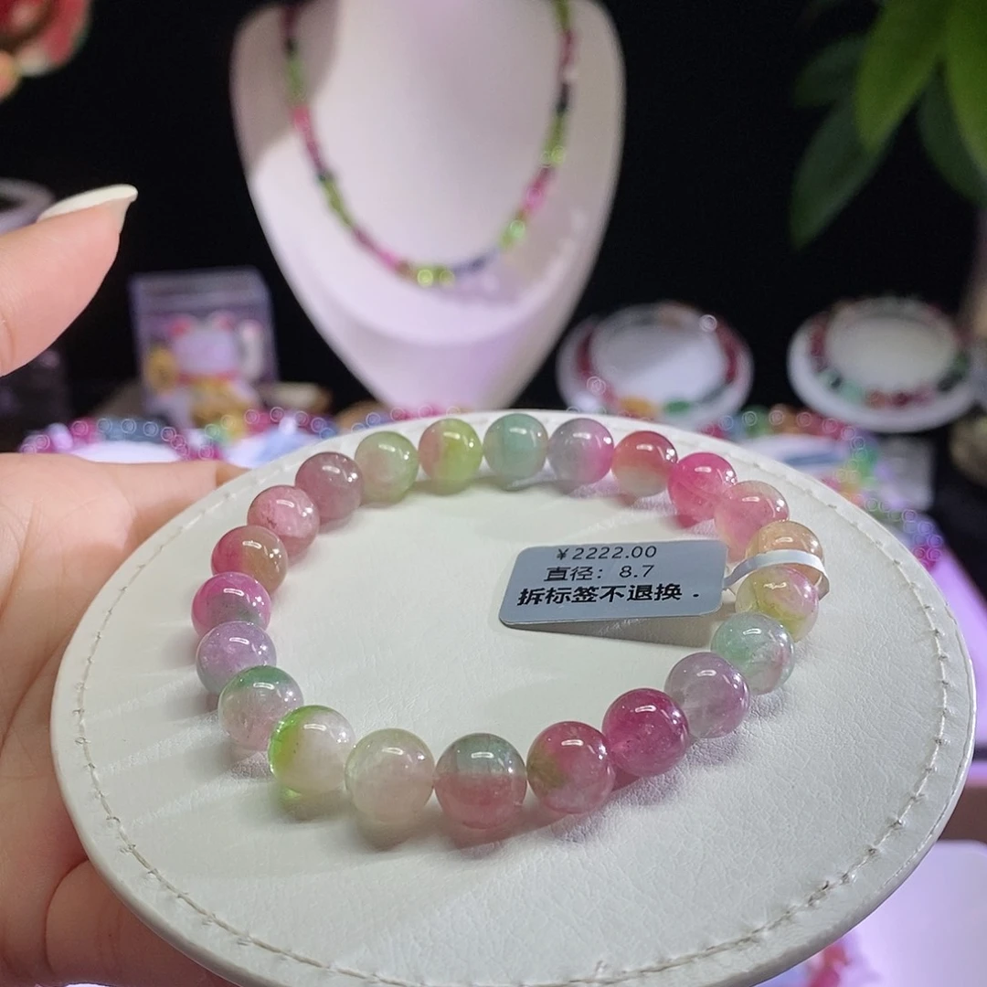 未镶嵌手链碧玺西瓜