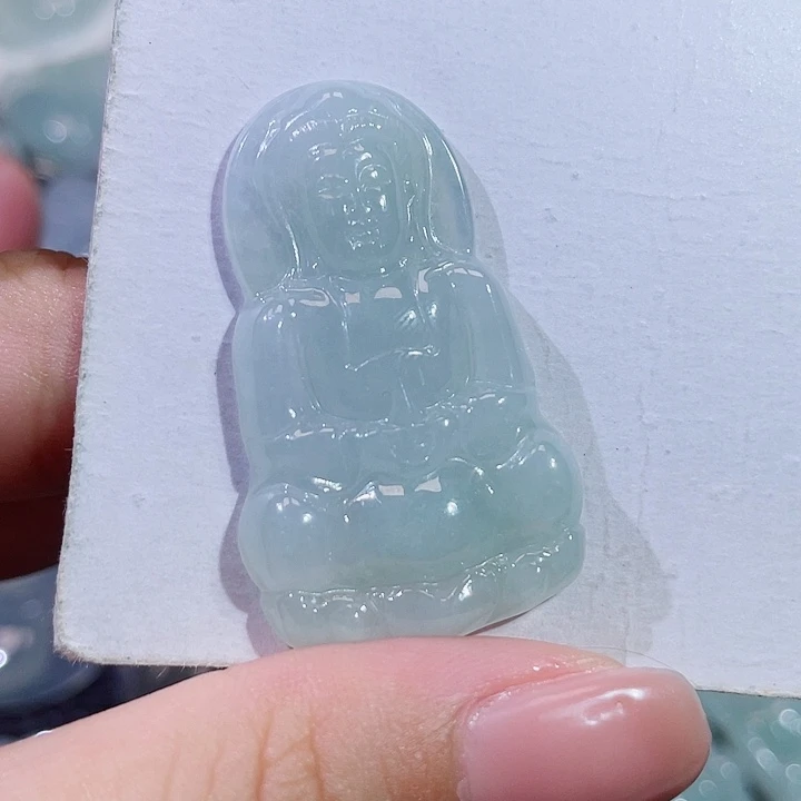 翡翠未镶嵌颈饰一刀切观音