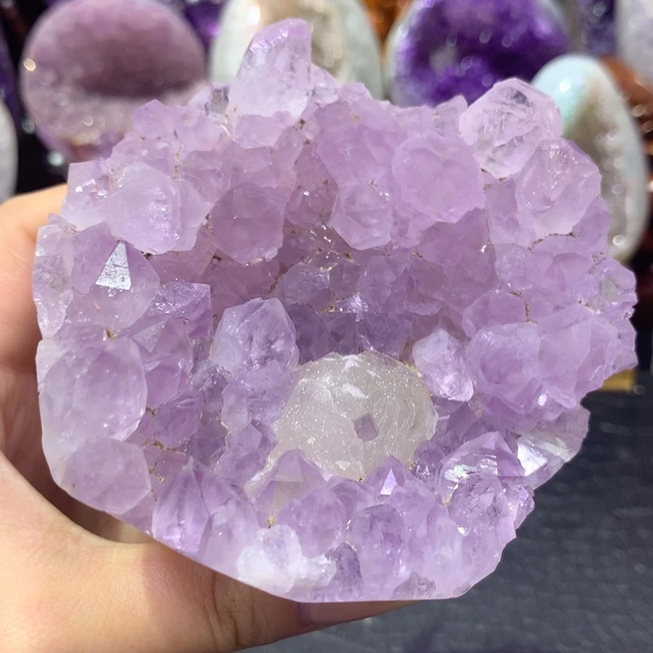 珠宝半成品紫晶未镶嵌手捧花