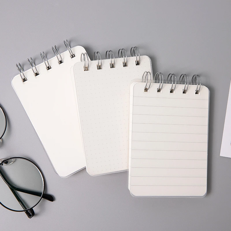 SENMU创意pp线圈小本子米黄加厚纸质口袋本学生文具笔记本