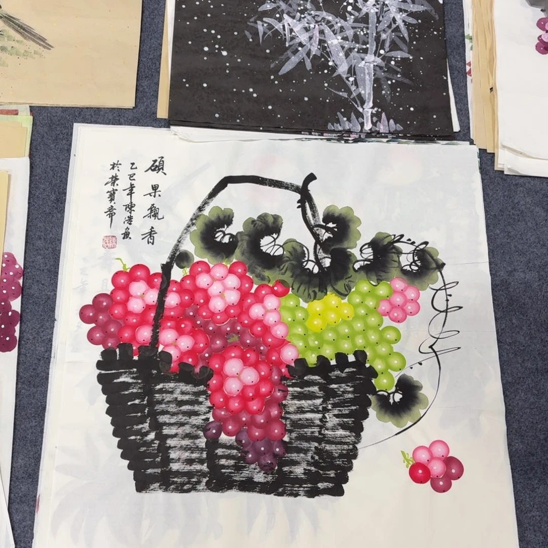 国画68×68手绘画画画