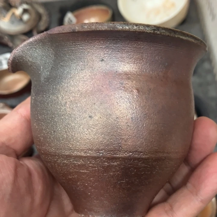 柴烧茶具茶杯大放漏