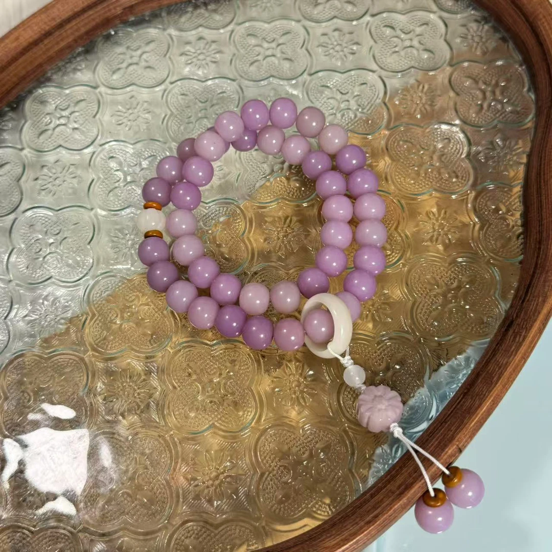 果冻紫 菩提 双圈手串
