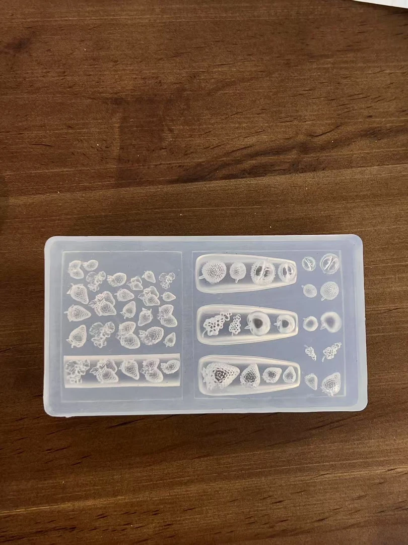 小颖美甲-草莓水果硅胶模具创意diy 美甲工具（带收纳盒）