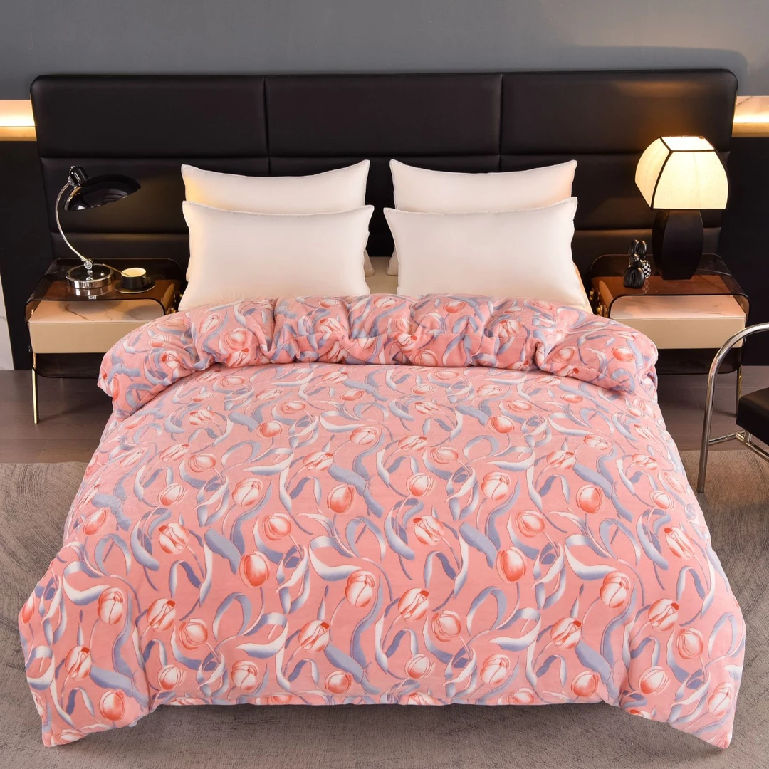 加厚加绒牛奶绒被罩AA面双面绒被罩单人学生宿舍毛绒被罩单件