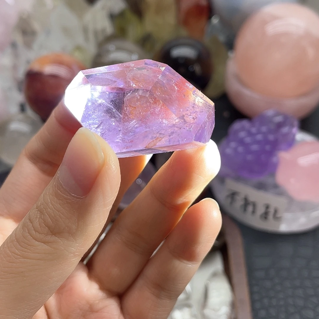 水晶未镶嵌珠宝半成品99玻利维亚紫随行
