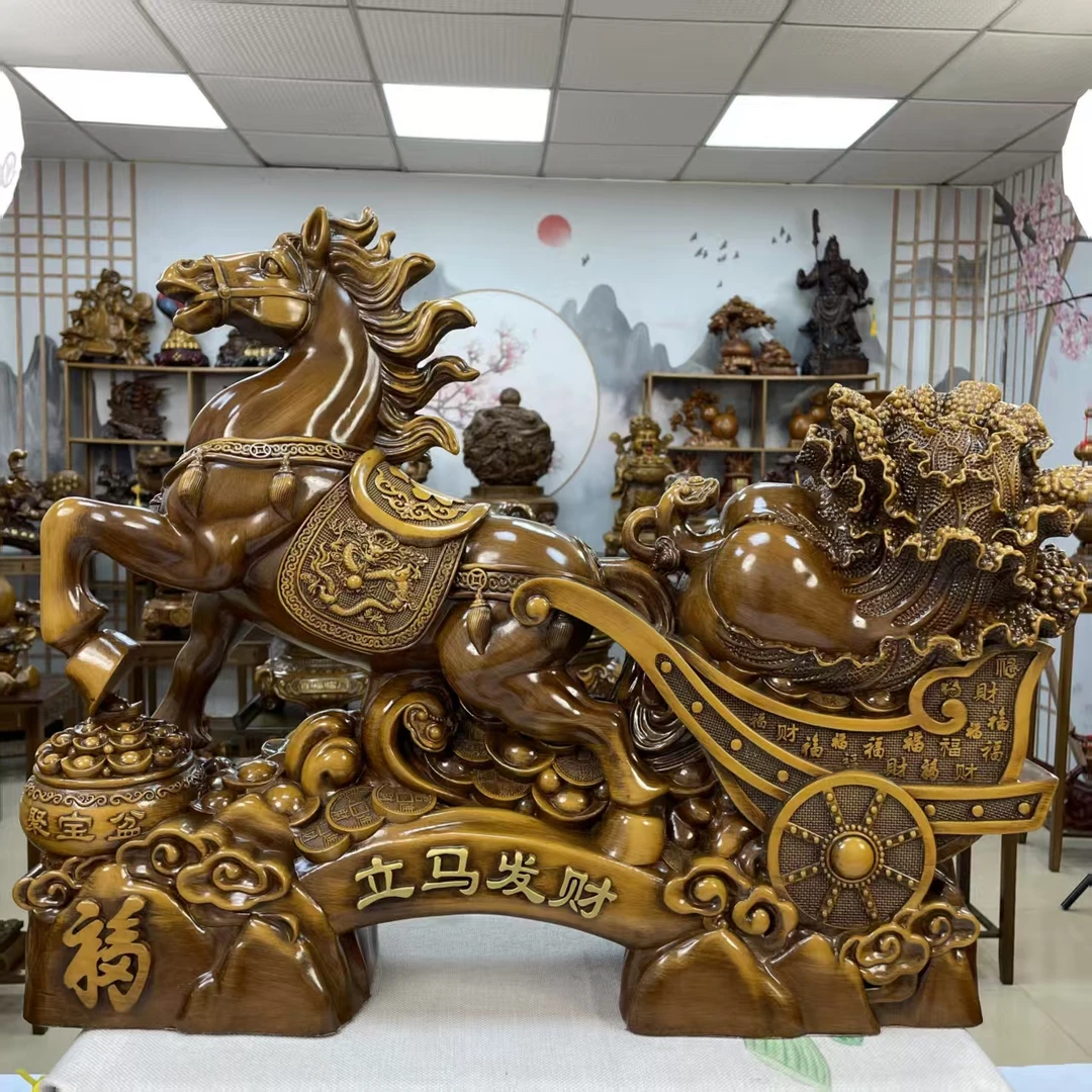 大号马拉车长41高32摆件家居客厅玄关前台桌面送礼物高端新店开业
