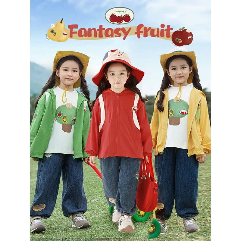 YOEHYAUL/幼悠幼悠【鲜果缤纷】春贰波洋气休闲女童长袖外套 GN6104