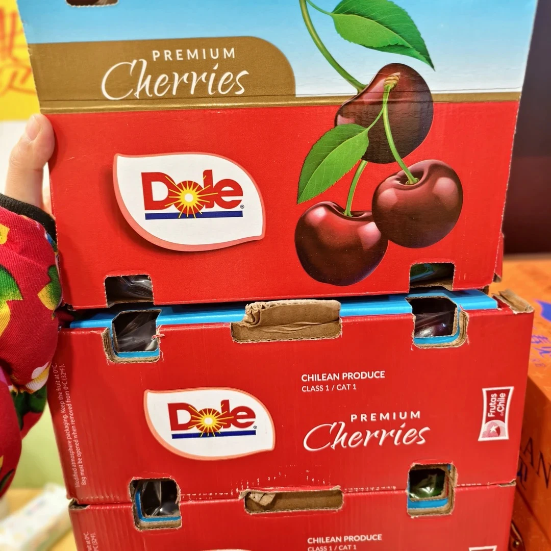 海运都乐智利桑提娜车厘子3JD五斤盒装内附果径卡甜心樱桃智利共和国桑提娜智利