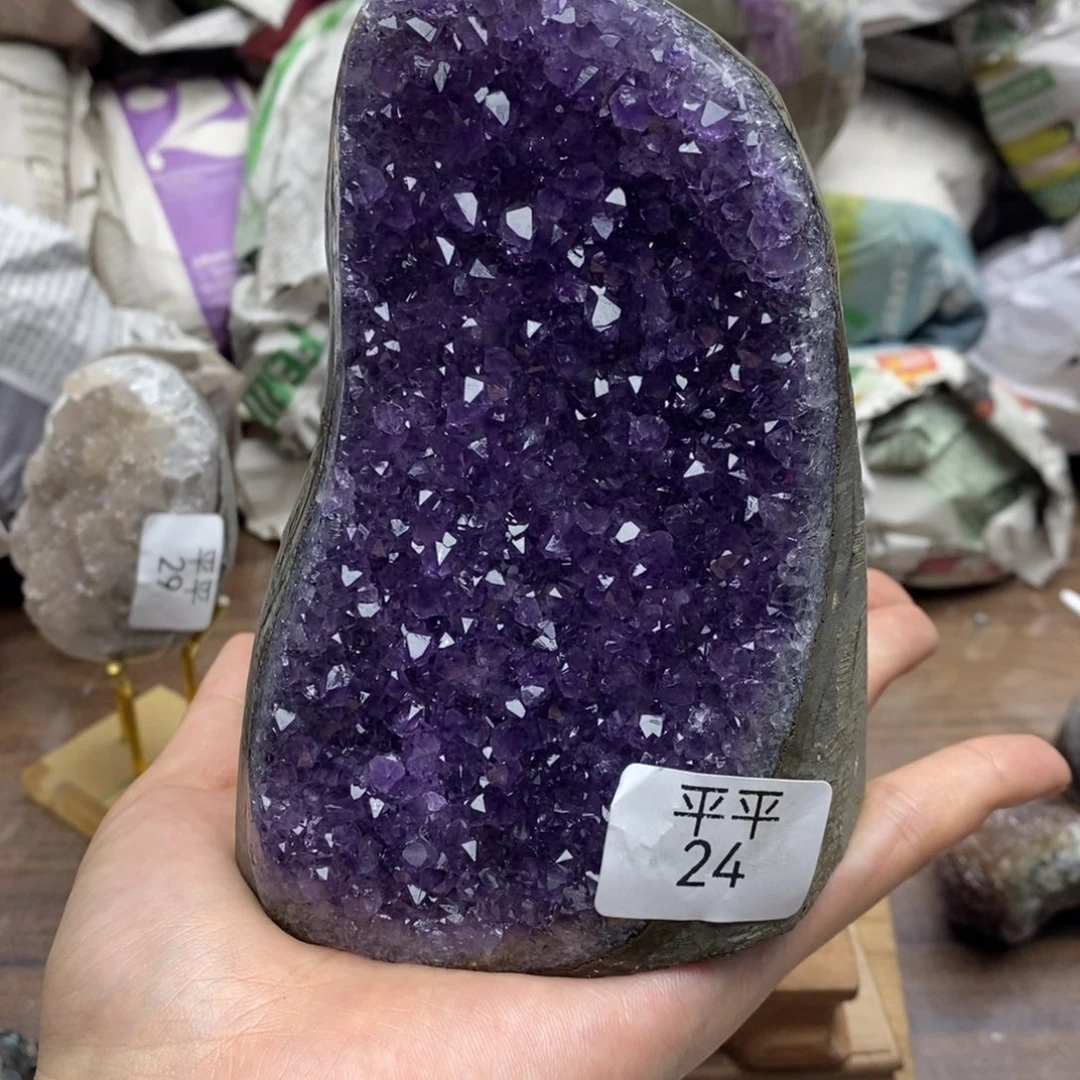 紫晶珠宝半成品未镶嵌