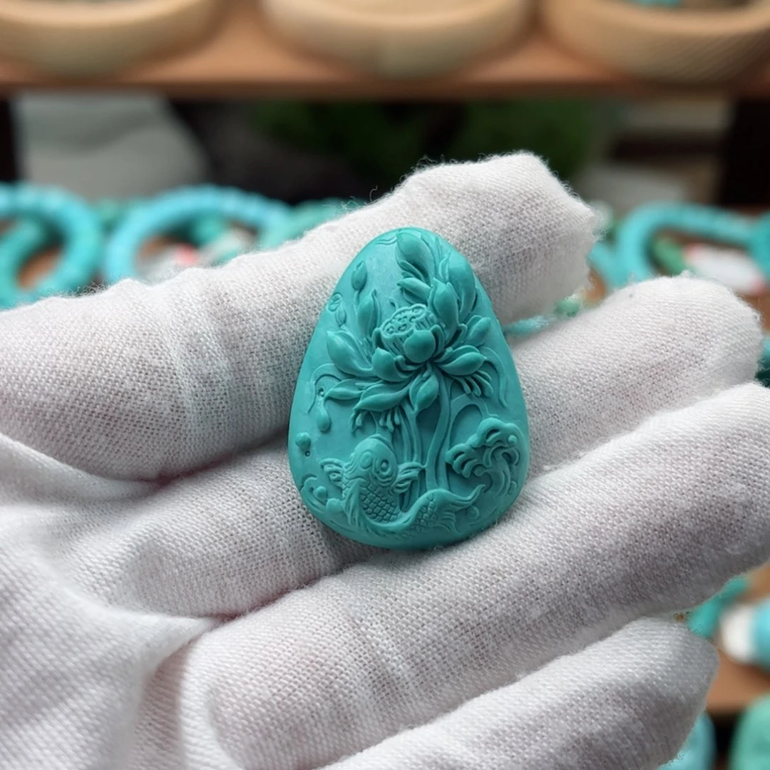 未镶嵌绿松石荷塘月色