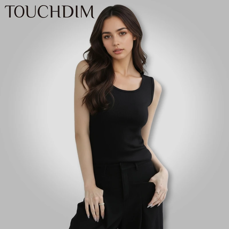 控维者吊带修身打底运动茶叶内置胸垫新款时尚背心洋气百搭女装