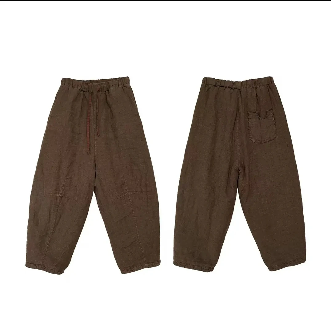 【云雾里】3062休闲大气亚麻棉裤