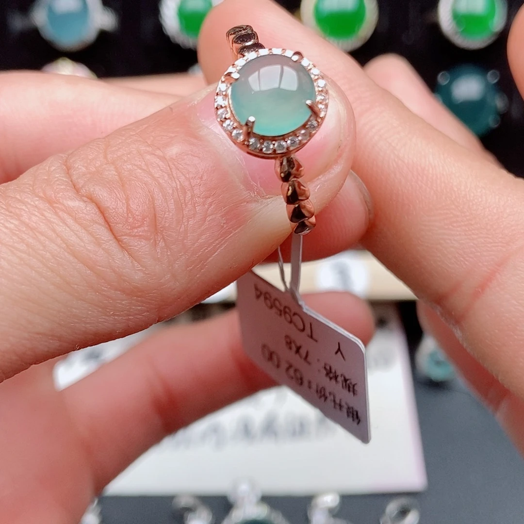 翡翠戒指银S925镶嵌88161404