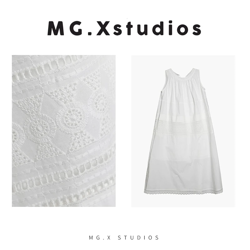 【时瑾】MGX云朵绵绵轻薄长裙夏季透气小白裙M52C3937Q2GL