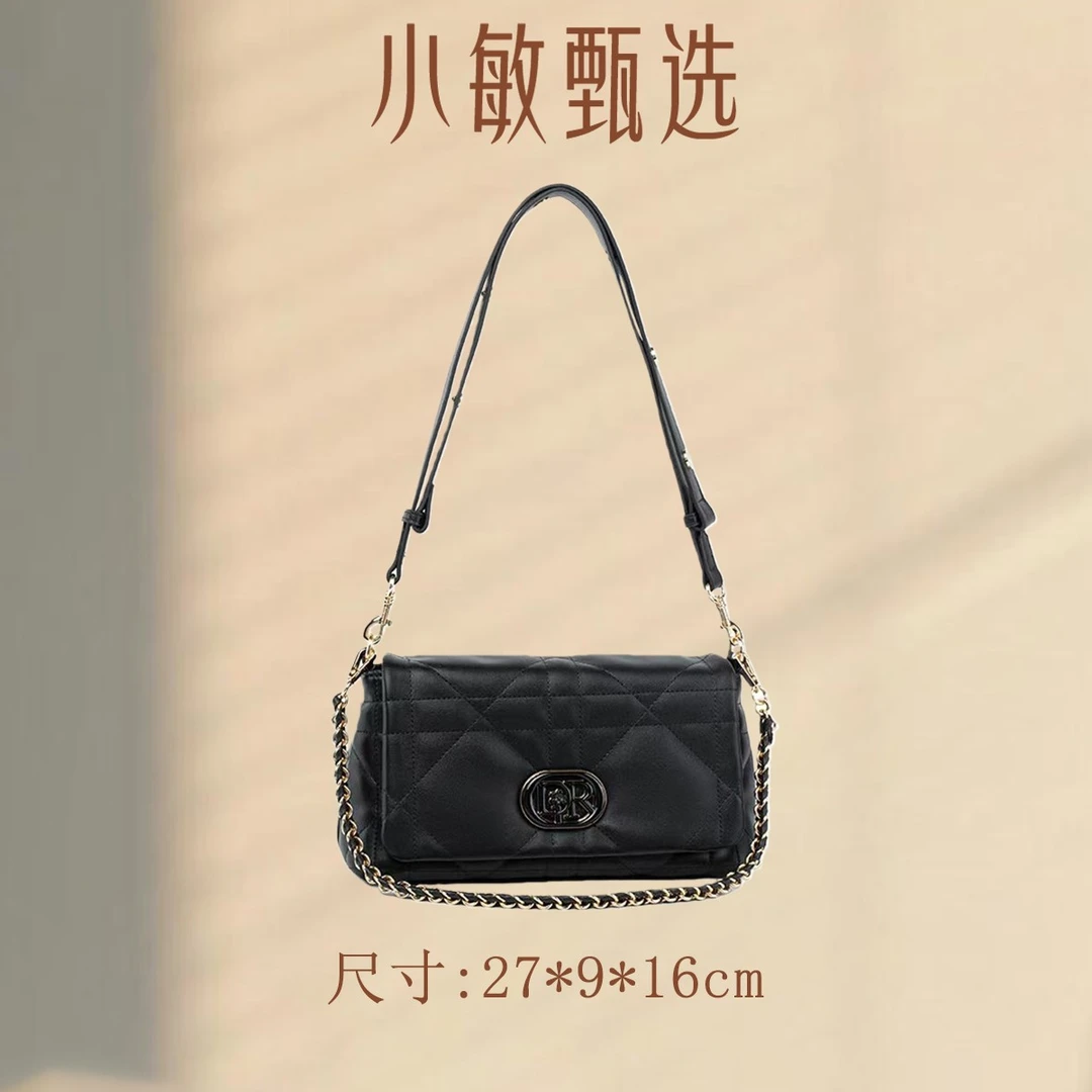 RAIN.CUN【小敏精选】QYX-98165-黑色简约大气新款女士手提包