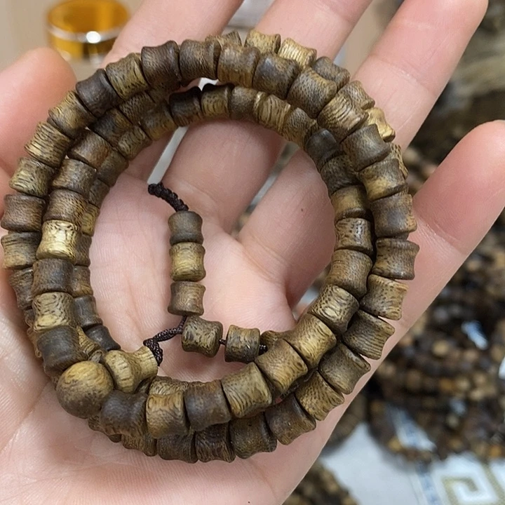 沉香碎屑沉香0.7多圈竹节珠