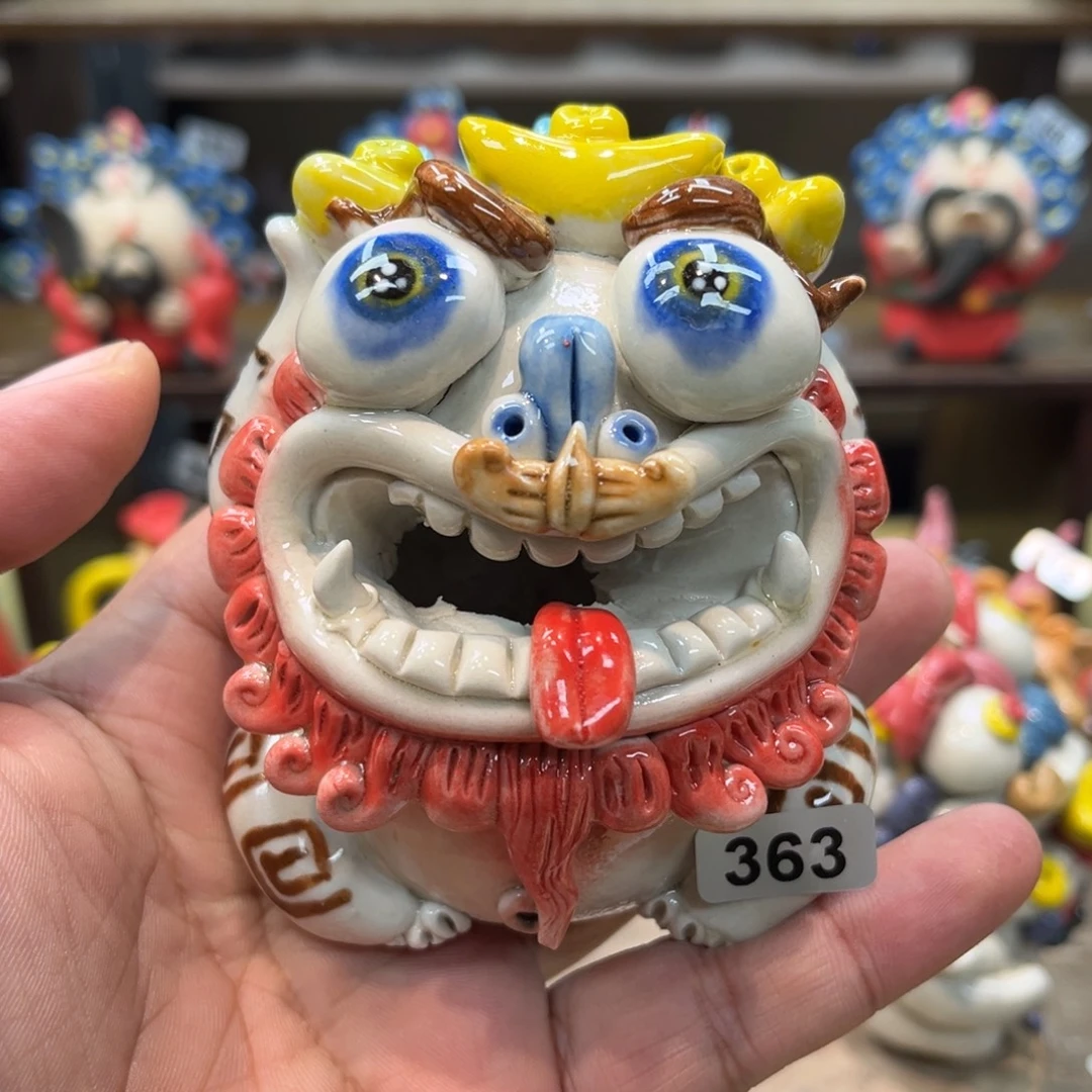 摆件直播间纯手工抽象陶瓷摆件363