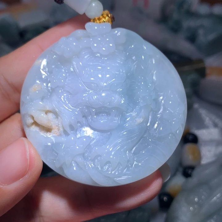 翡翠未镶嵌颈饰保真天然A货翡翠