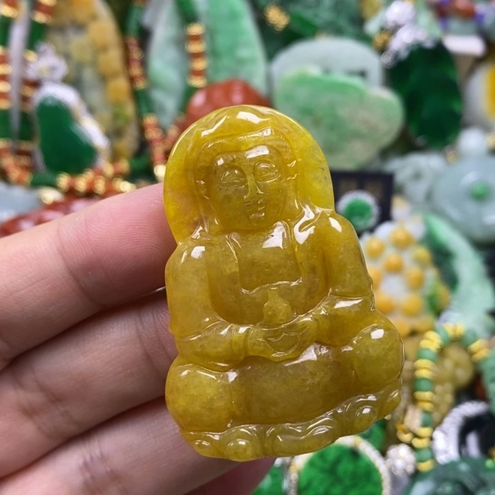 翡翠未镶嵌吊坠(赠链)