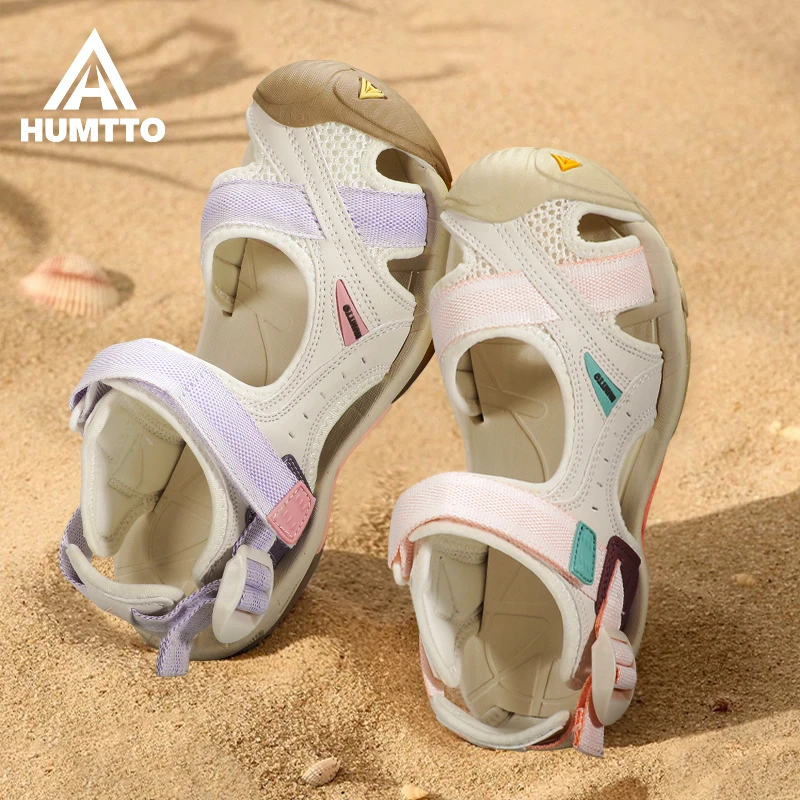 悍途官方沙滩鞋女款夏季户外透气平底包头凉鞋防滑速干情侣溯溪鞋