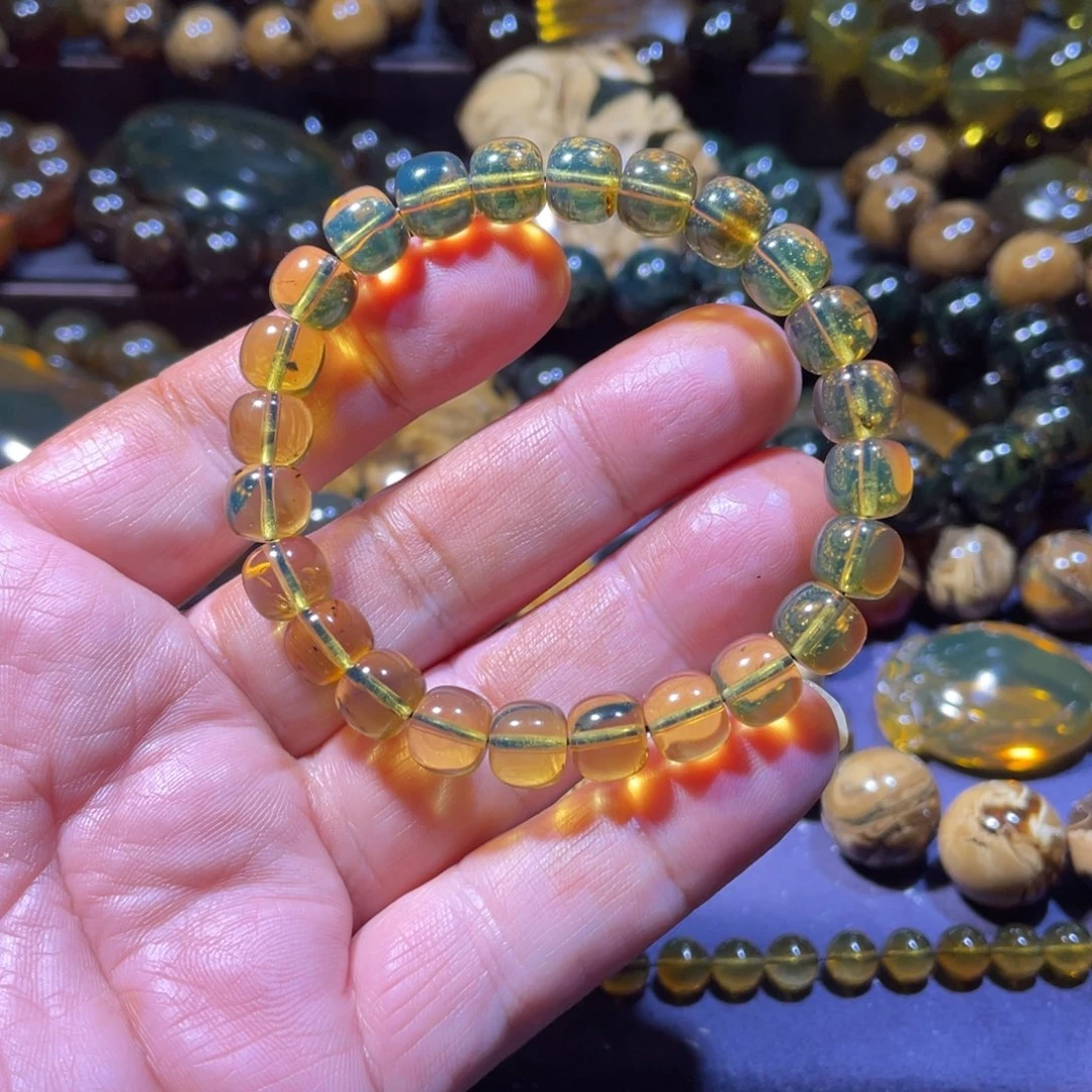 琥珀未镶嵌手链天然