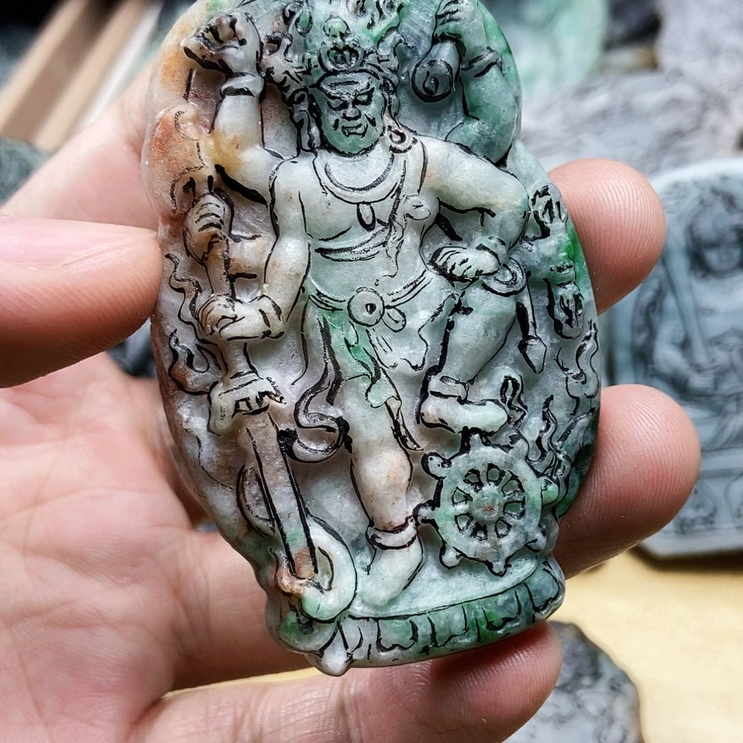 C***。未镶嵌定制翡翠复合弓好