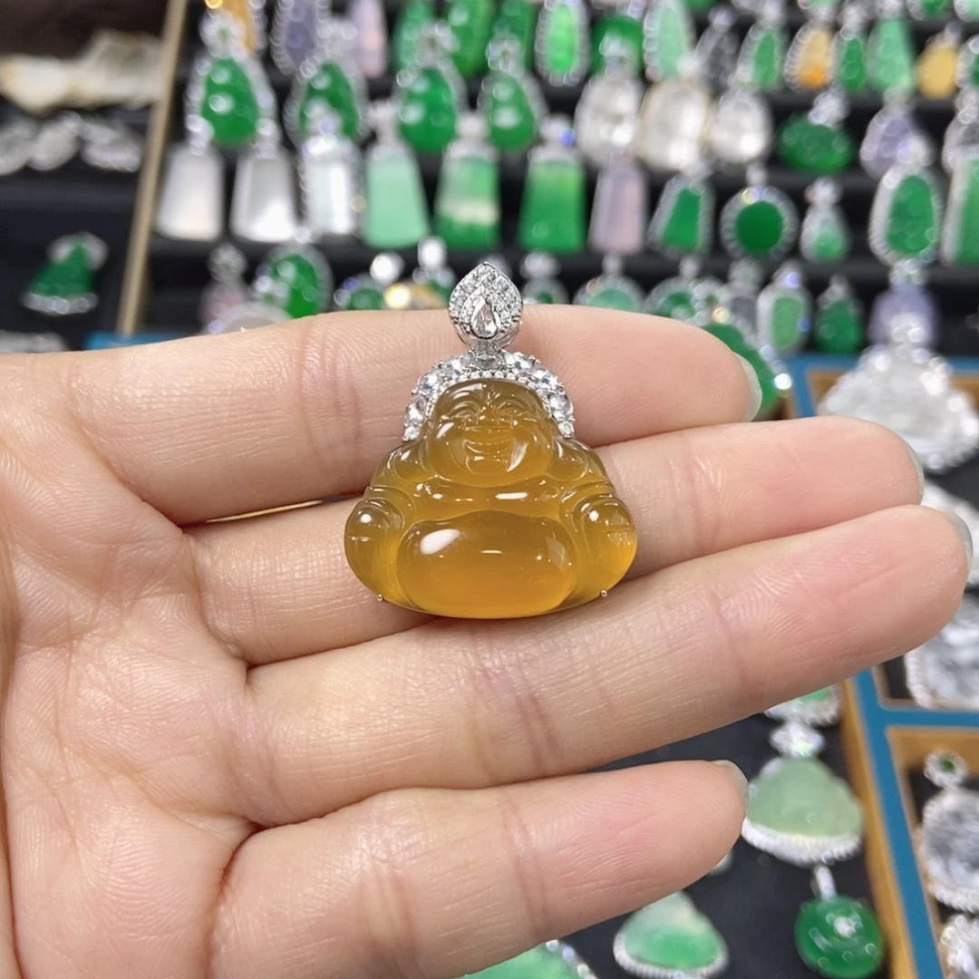 玛瑙/玉髓吊坠(不含链)银S925镶嵌茹*