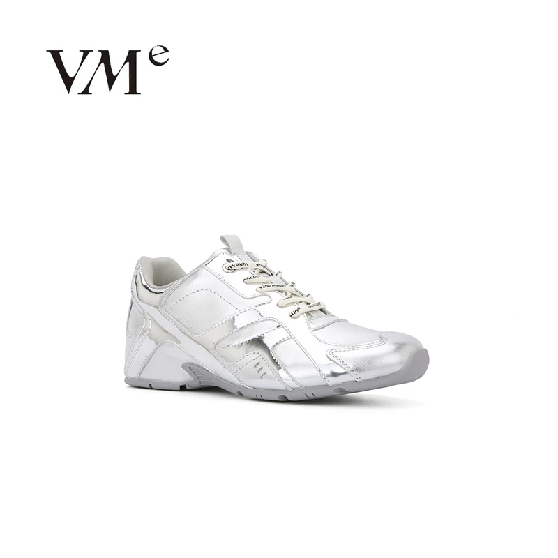 VME/舞魅【镜光】低帮女系带德训鞋内增高女款时尚休闲鞋VS25C3350