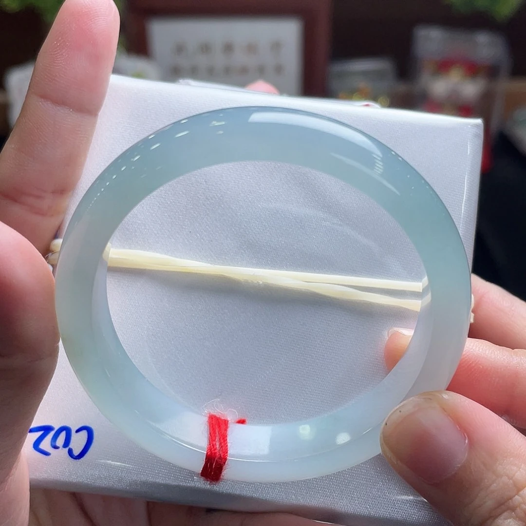 翡翠手镯未镶嵌51.3天空蓝