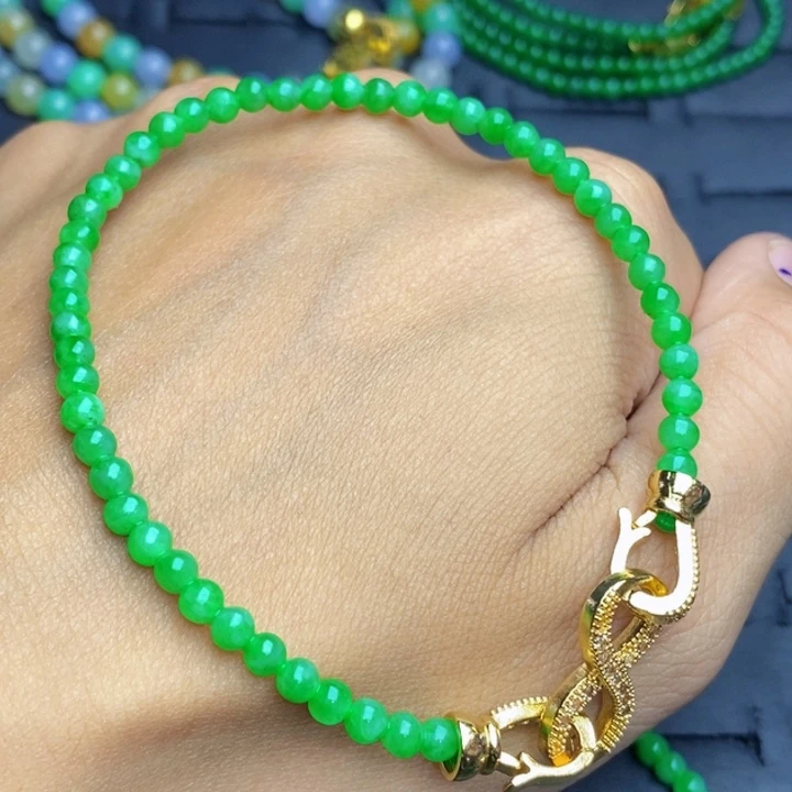 定制翡翠未镶嵌翡翠珠串