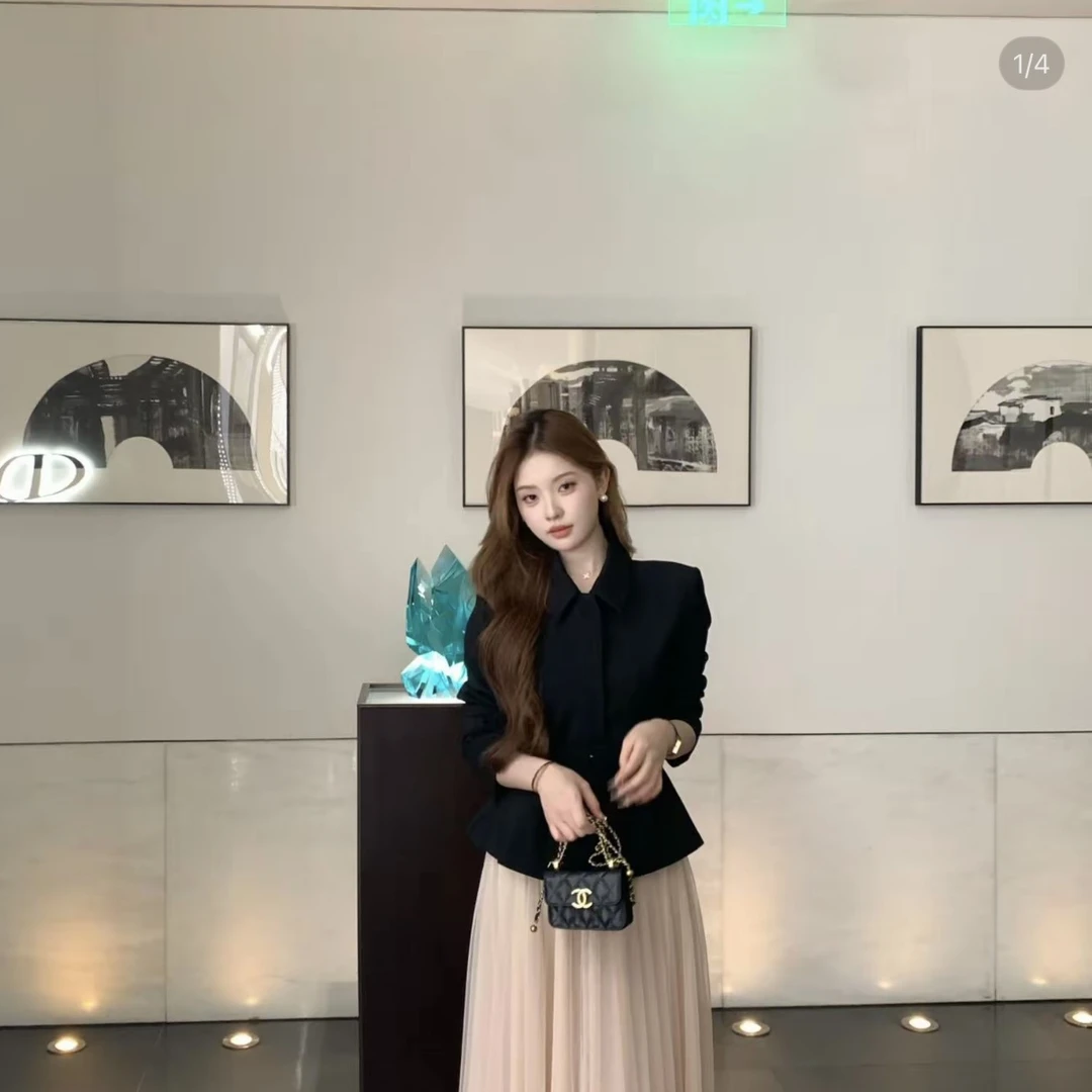 SZA亚曼庄园秋季新款韩系高级感气质收腰显瘦西装外套+网纱半身裙